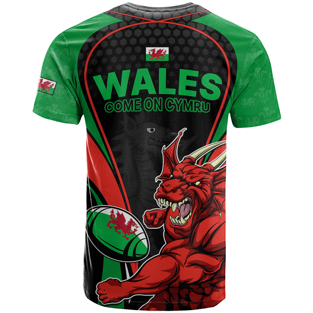 Wales Rugby T Shirt World Cup 2023 Dragon Mascot Come On Cymru - Wonder Print Shop