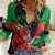 Wales Rugby Women Casual Shirt World Cup 2023 Dragon Mascot Come On Cymru - Wonder Print Shop