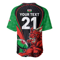 Custom Wales Rugby Baseball Jersey World Cup 2023 Dragon Mascot Come On Cymru LT9 - Wonder Print Shop