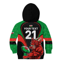 Custom Wales Rugby Kid Hoodie World Cup 2023 Dragon Mascot Come On Cymru - Wonder Print Shop
