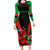 Custom Wales Rugby Long Sleeve Bodycon Dress World Cup 2023 Dragon Mascot Come On Cymru - Wonder Print Shop