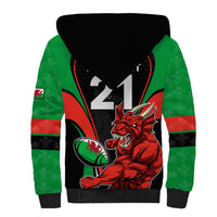 Custom Wales Rugby Sherpa Hoodie World Cup 2023 Dragon Mascot Come On Cymru - Wonder Print Shop
