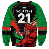 Custom Wales Rugby Sweatshirt World Cup 2023 Dragon Mascot Come On Cymru - Wonder Print Shop