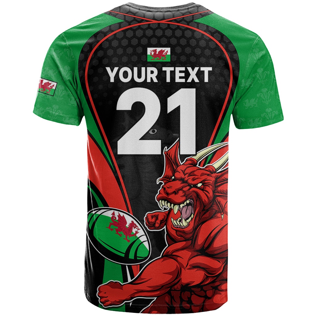 Custom Wales Rugby T Shirt World Cup 2023 Dragon Mascot Come On Cymru - Wonder Print Shop