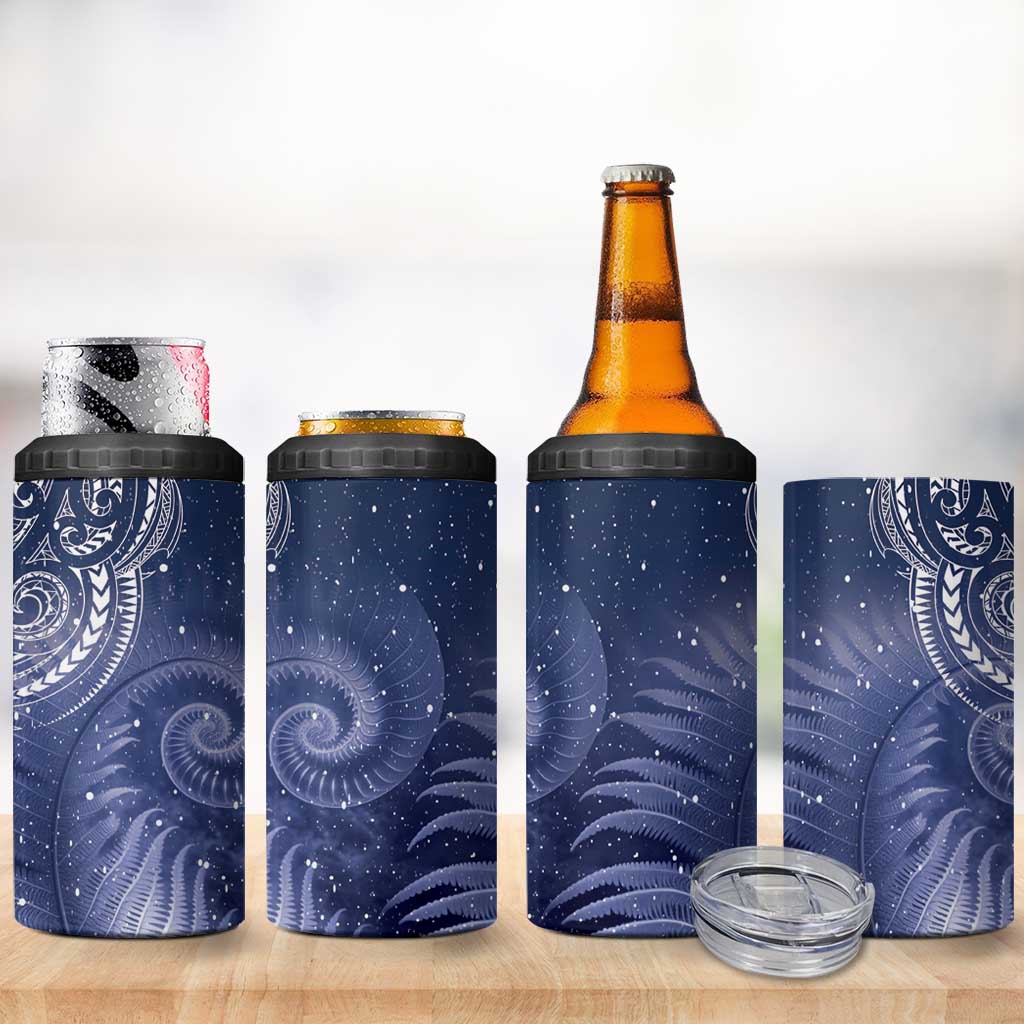 New Zealand Galaxy Fern 4 in 1 Can Cooler Tumbler LT9 - Wonder Print Shop