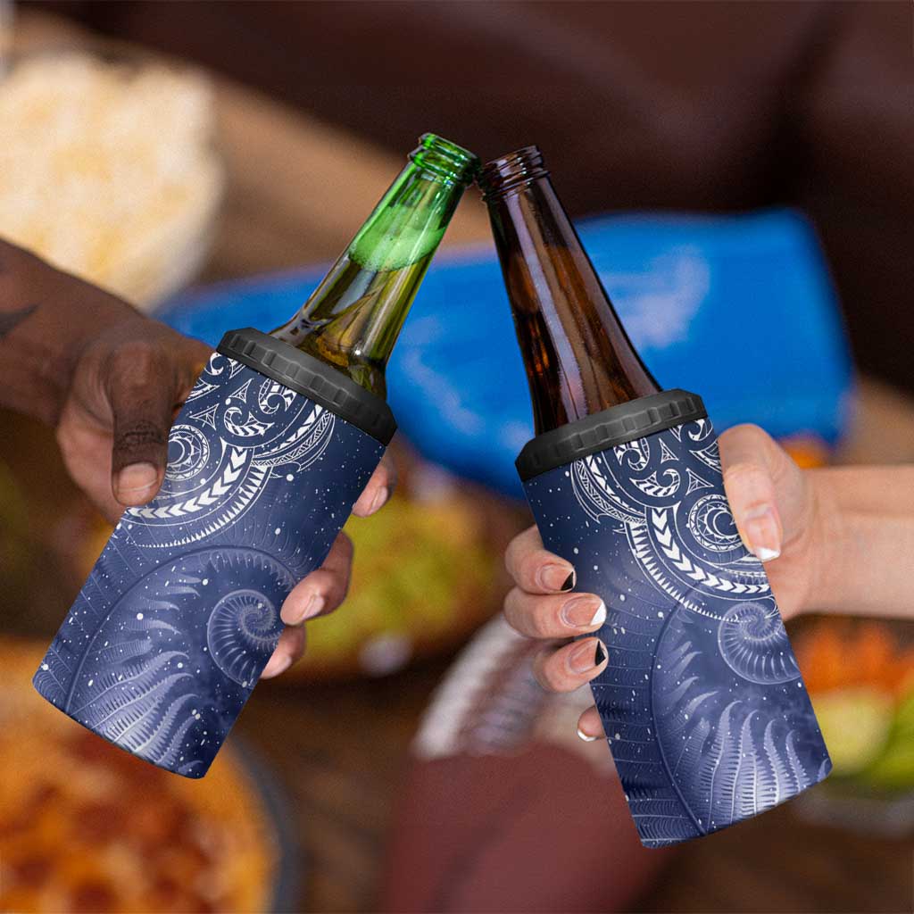 New Zealand Galaxy Fern 4 in 1 Can Cooler Tumbler LT9 - Wonder Print Shop