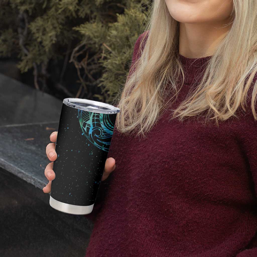 New Zealand Tribal Tattoo Tumbler Cup With Matariki Art - Wonder Print Shop