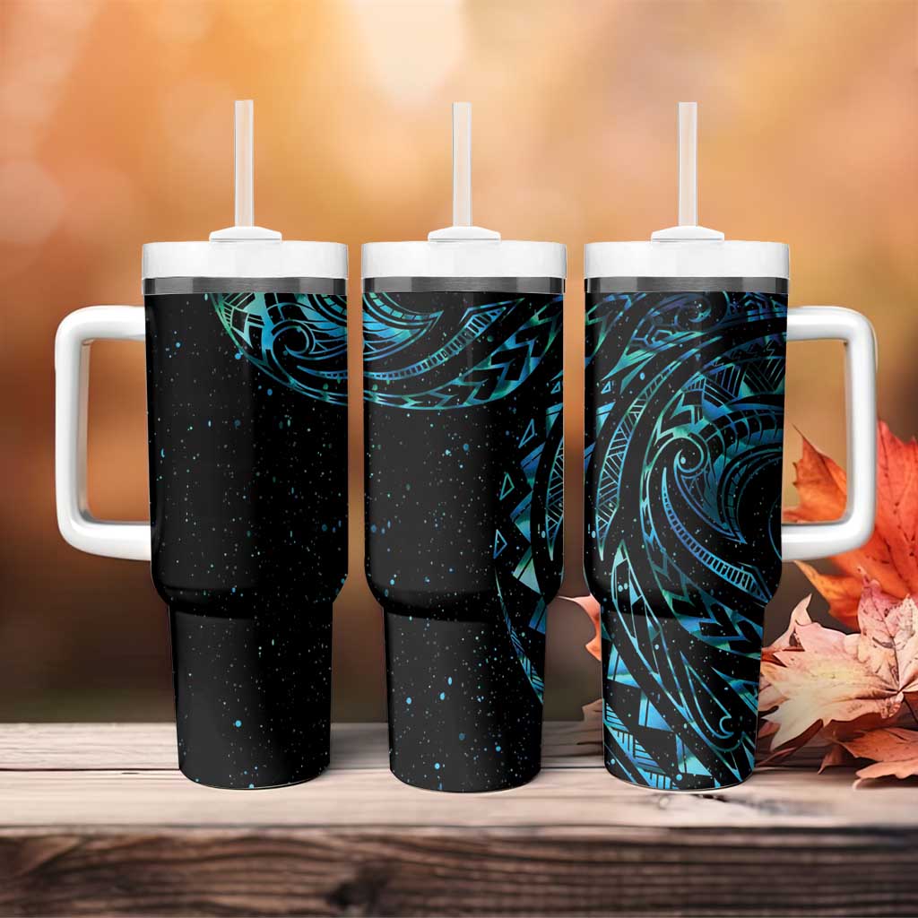 New Zealand Tribal Tattoo Tumbler With Handle With Matariki Art - Wonder Print Shop