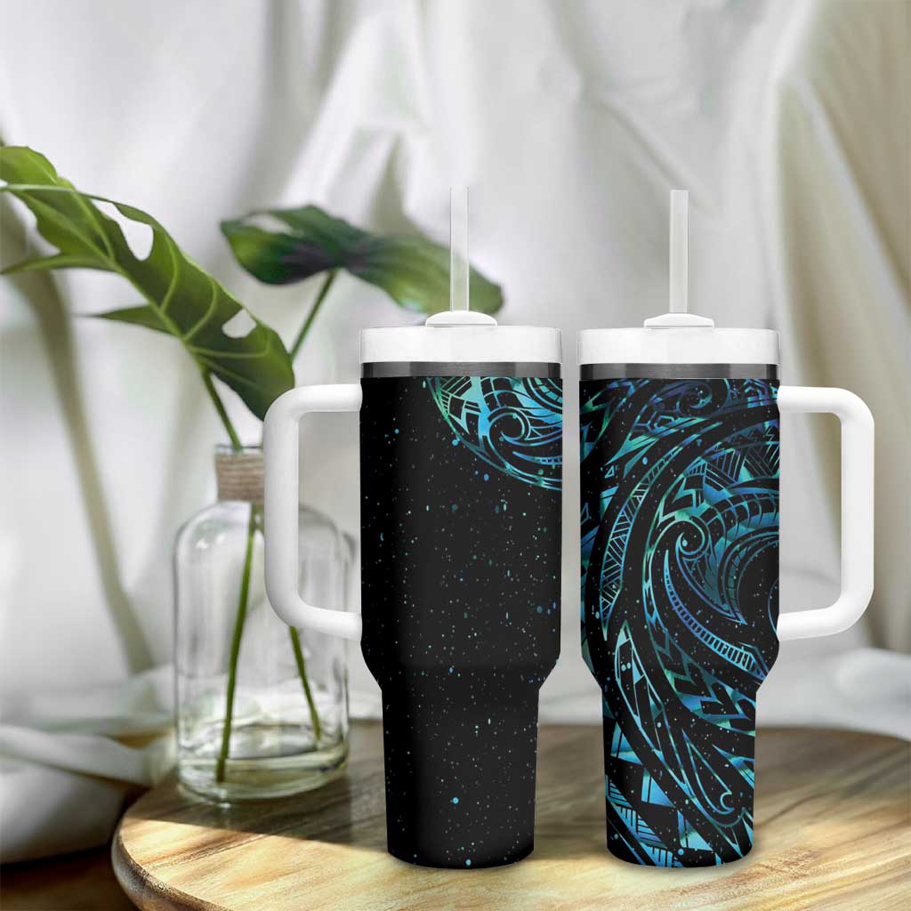 New Zealand Tribal Tattoo Tumbler With Handle With Matariki Art - Wonder Print Shop
