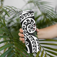 New Zealand Kakapo Christmas Skinny Tumbler Meri Kirihimete Pohutukawa Flowers - Wonder Print Shop