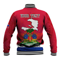 Haiti Independence Day Baseball Jacket Libete Egalite Fratenite Ayiti 1804 With Polynesian Pattern LT9 - Wonder Print Shop