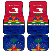 Haiti Independence Day Car Mats Libete Egalite Fratenite Ayiti 1804 With Polynesian Pattern LT9 - Wonder Print Shop