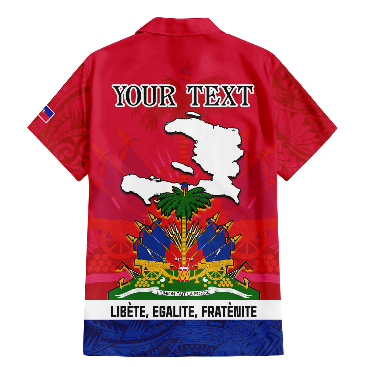 Haiti Independence Day Family Matching Mermaid Dress and Hawaiian Shirt Libete Egalite Fratenite Ayiti 1804 With Polynesian Pattern LT9 - Wonder Print Shop