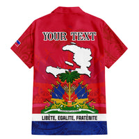 Haiti Independence Day Family Matching Mermaid Dress and Hawaiian Shirt Libete Egalite Fratenite Ayiti 1804 With Polynesian Pattern LT9 - Wonder Print Shop