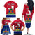 haiti-independence-day-family-matching-off-shoulder-long-sleeve-dress-and-hawaiian-shirt-libete-egalite-fratenite-ayiti-1804-with-polynesian-pattern