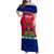 Haiti Independence Day Family Matching Off Shoulder Maxi Dress and Hawaiian Shirt Libete Egalite Fratenite Ayiti 1804 With Polynesian Pattern LT9 - Wonder Print Shop