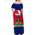 Haiti Independence Day Family Matching Off Shoulder Maxi Dress and Hawaiian Shirt Libete Egalite Fratenite Ayiti 1804 With Polynesian Pattern LT9 - Wonder Print Shop