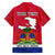 Haiti Independence Day Family Matching Off Shoulder Short Dress and Hawaiian Shirt Libete Egalite Fratenite Ayiti 1804 With Polynesian Pattern LT9 - Wonder Print Shop