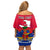 Haiti Independence Day Family Matching Off Shoulder Short Dress and Hawaiian Shirt Libete Egalite Fratenite Ayiti 1804 With Polynesian Pattern LT9 - Wonder Print Shop