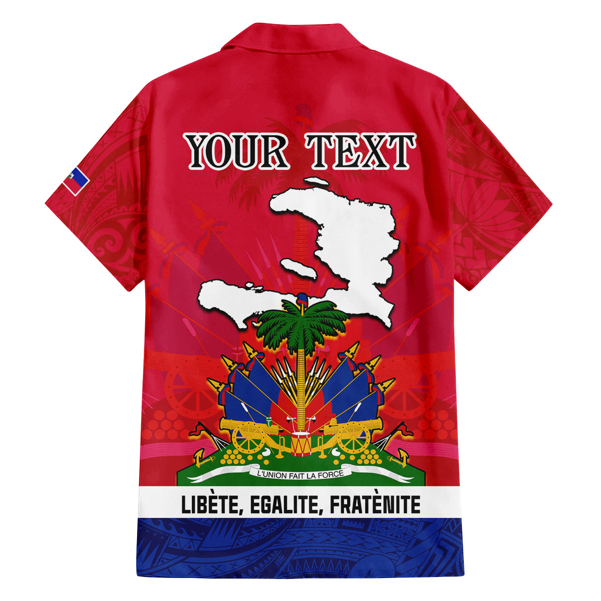 Haiti Independence Day Family Matching Puletasi Dress and Hawaiian Shirt Libete Egalite Fratenite Ayiti 1804 With Polynesian Pattern - Wonder Print Shop