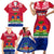 Haiti Independence Day Family Matching Short Sleeve Bodycon Dress and Hawaiian Shirt Libete Egalite Fratenite Ayiti 1804 With Polynesian Pattern - Wonder Print Shop