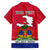 Haiti Independence Day Family Matching Short Sleeve Bodycon Dress and Hawaiian Shirt Libete Egalite Fratenite Ayiti 1804 With Polynesian Pattern - Wonder Print Shop
