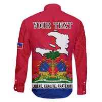 Haiti Independence Day Family Matching Short Sleeve Bodycon Dress and Hawaiian Shirt Libete Egalite Fratenite Ayiti 1804 With Polynesian Pattern - Wonder Print Shop