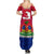 Haiti Independence Day Family Matching Summer Maxi Dress and Hawaiian Shirt Libete Egalite Fratenite Ayiti 1804 With Polynesian Pattern - Wonder Print Shop