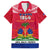 Haiti Independence Day Family Matching Tank Maxi Dress and Hawaiian Shirt Libete Egalite Fratenite Ayiti 1804 With Polynesian Pattern - Wonder Print Shop