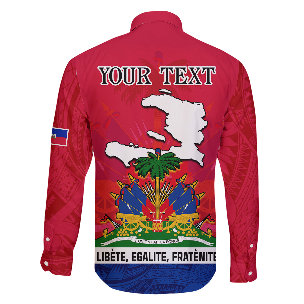 Haiti Independence Day Family Matching Tank Maxi Dress and Hawaiian Shirt Libete Egalite Fratenite Ayiti 1804 With Polynesian Pattern - Wonder Print Shop