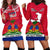 Haiti Independence Day Hoodie Dress Libete Egalite Fratenite Ayiti 1804 With Polynesian Pattern - Wonder Print Shop