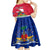 Haiti Independence Day Kid Short Sleeve Dress Libete Egalite Fratenite Ayiti 1804 With Polynesian Pattern - Wonder Print Shop
