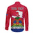 Haiti Independence Day Long Sleeve Button Shirt Libete Egalite Fratenite Ayiti 1804 With Polynesian Pattern - Wonder Print Shop