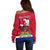 Haiti Independence Day Off Shoulder Sweater Libete Egalite Fratenite Ayiti 1804 With Polynesian Pattern - Wonder Print Shop