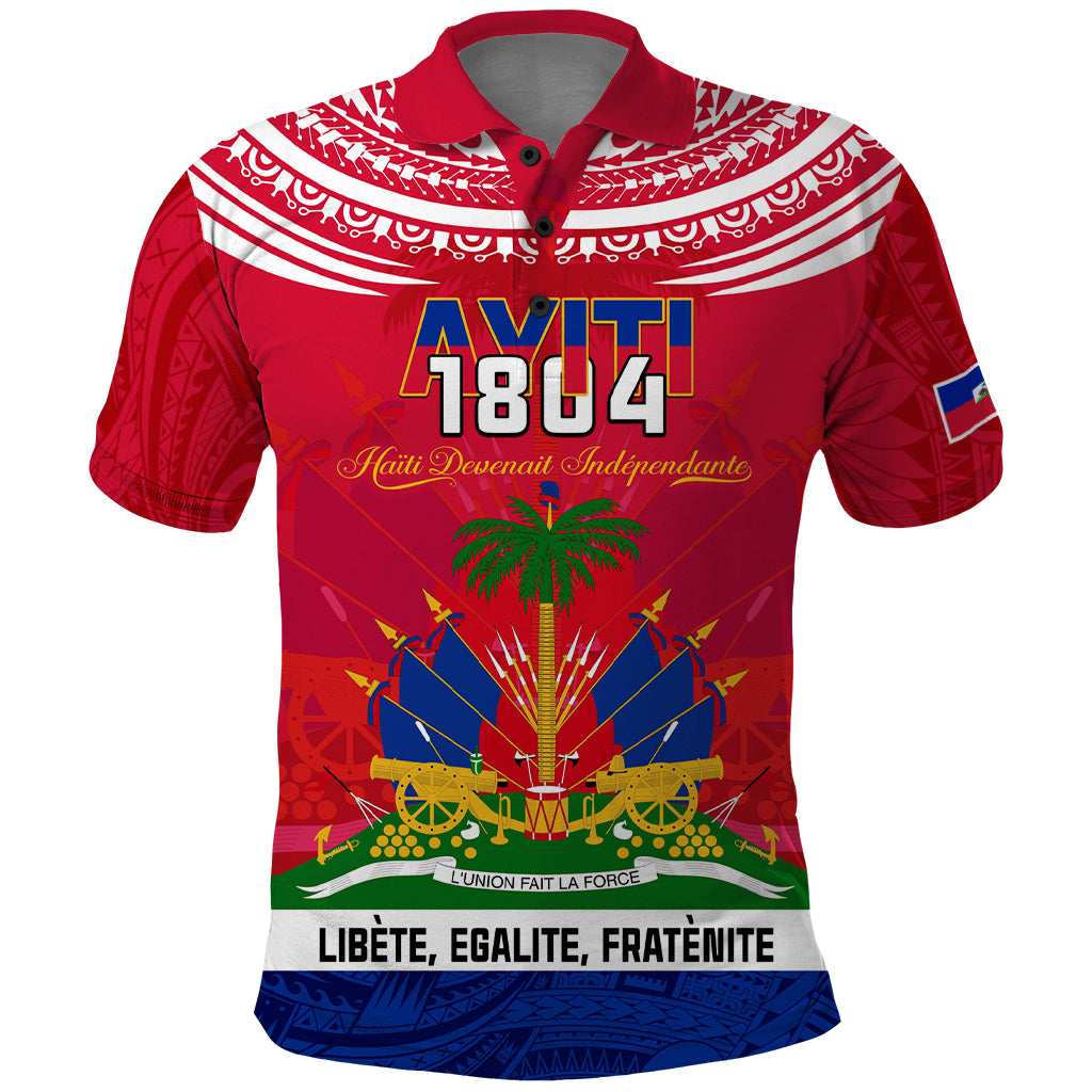 haiti-independence-day-polo-shirt-libete-egalite-fratenite-ayiti-1804-with-polynesian-pattern