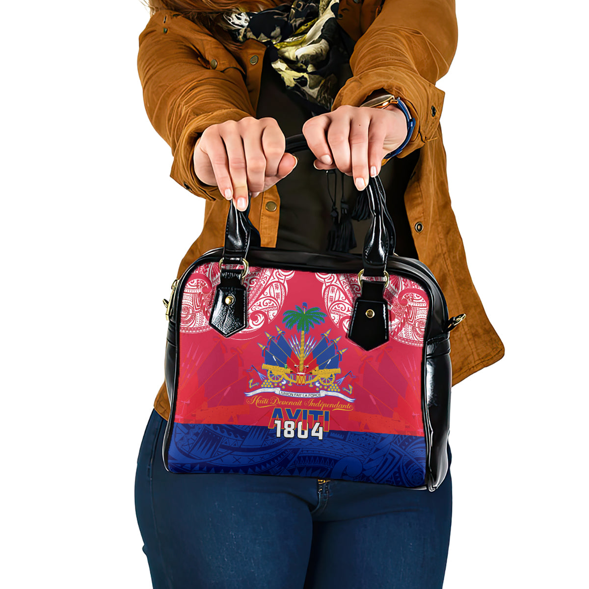 haiti-independence-day-shoulder-handbag-libete-egalite-fratenite-ayiti-1804-with-polynesian-pattern