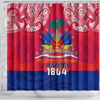 haiti-independence-day-shower-curtain-libete-egalite-fratenite-ayiti-1804-with-polynesian-pattern