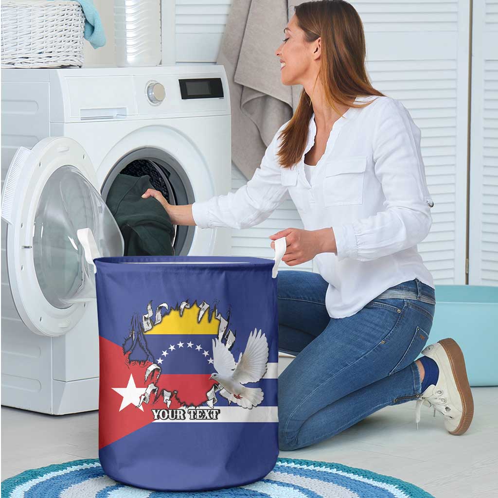 Personalized Cuba Venezuela Laundry Basket Fuerza Y Esperanza - Wonder Print Shop