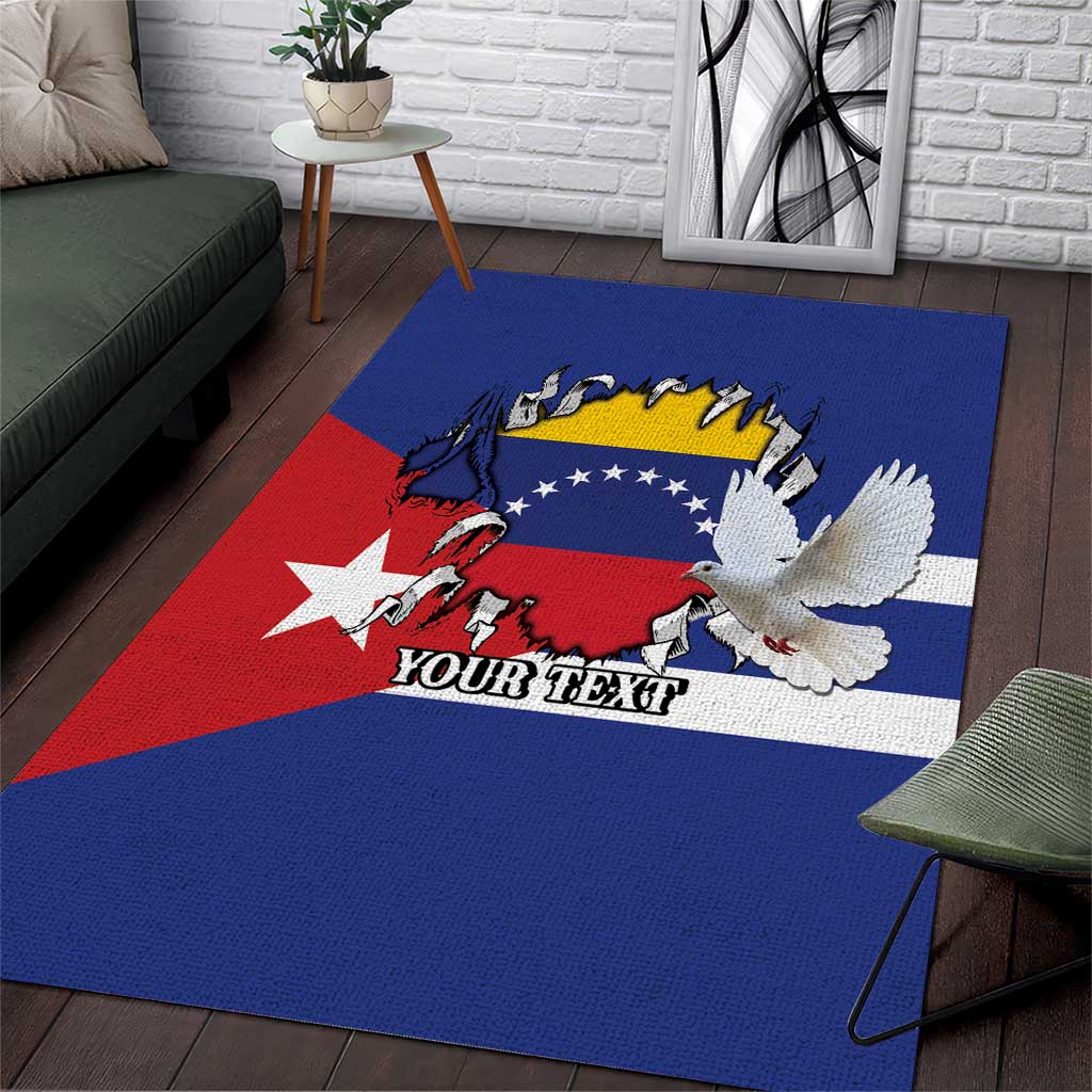 Personalized Cuba Venezuela Area Rug Fuerza Y Esperanza - Wonder Print Shop
