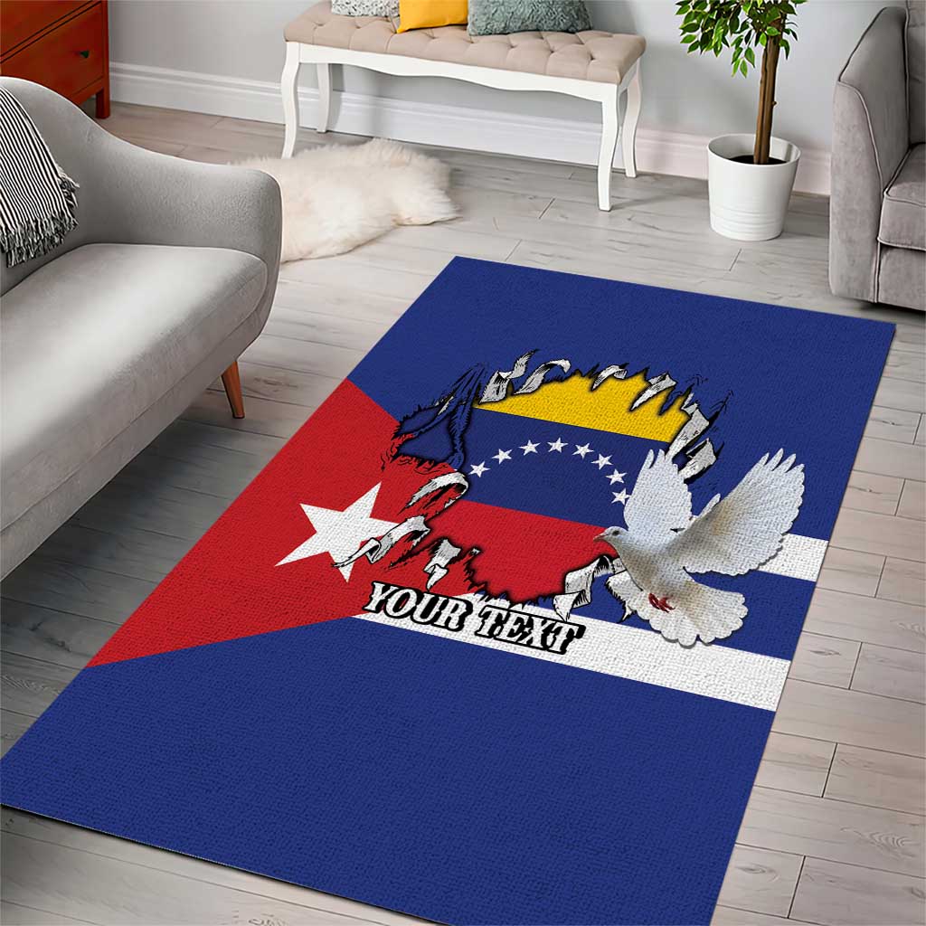 Personalized Cuba Venezuela Area Rug Fuerza Y Esperanza - Wonder Print Shop