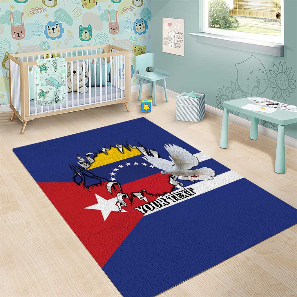 Personalized Cuba Venezuela Area Rug Fuerza Y Esperanza - Wonder Print Shop