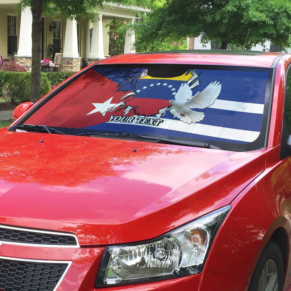 Personalized Cuba Venezuela Auto Sun Shade Fuerza Y Esperanza - Wonder Print Shop