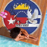 Personalized Cuba Venezuela Beach Blanket Fuerza Y Esperanza - Wonder Print Shop