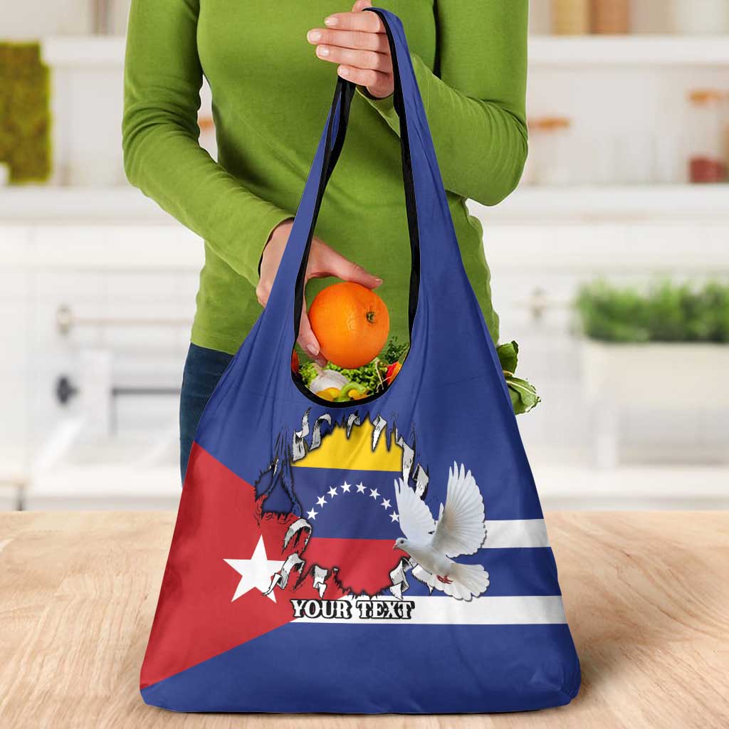 Personalized Cuba Venezuela Grocery Bag Fuerza Y Esperanza - Wonder Print Shop