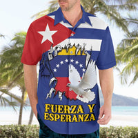 Personalized Cuba Venezuela Hawaiian Shirt Fuerza Y Esperanza - Wonder Print Shop