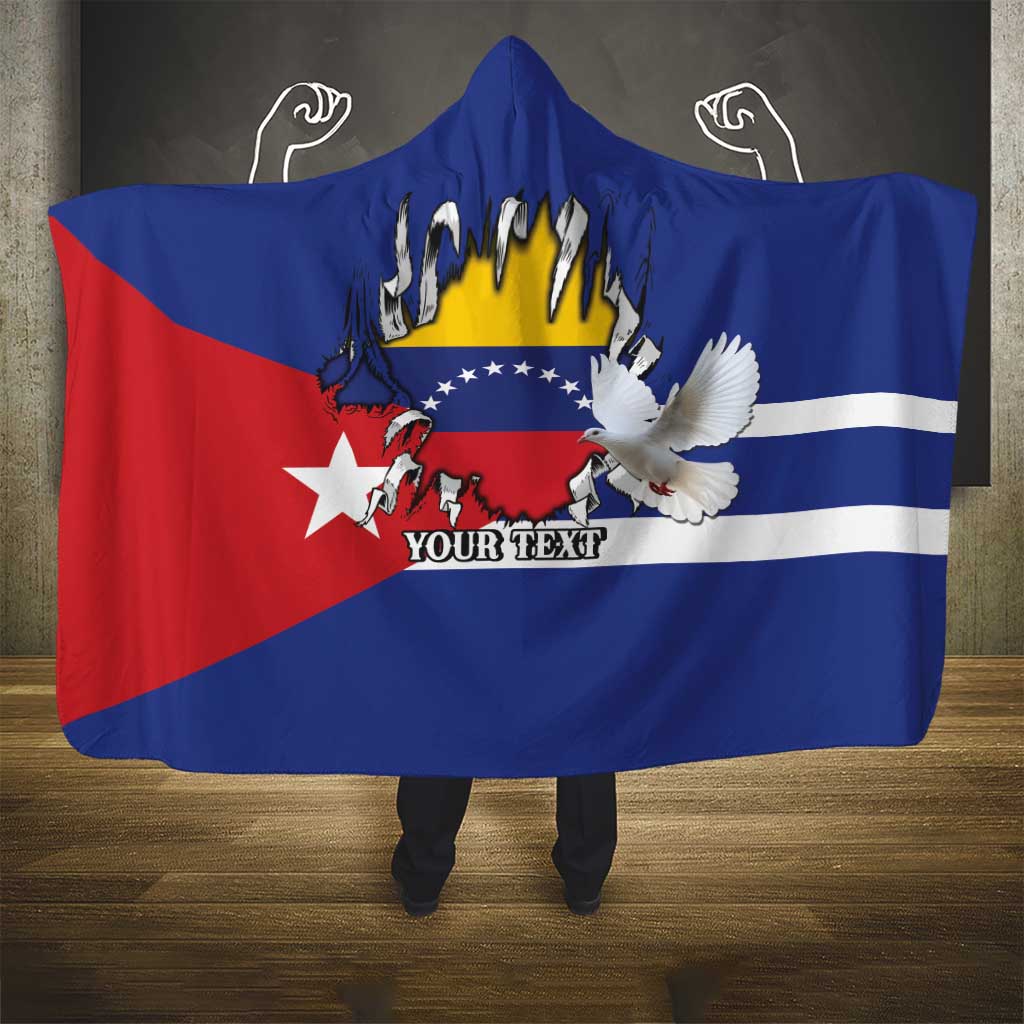 Personalized Cuba Venezuela Hooded Blanket Fuerza Y Esperanza - Wonder Print Shop
