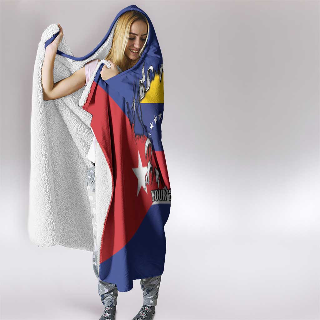 Personalized Cuba Venezuela Hooded Blanket Fuerza Y Esperanza - Wonder Print Shop