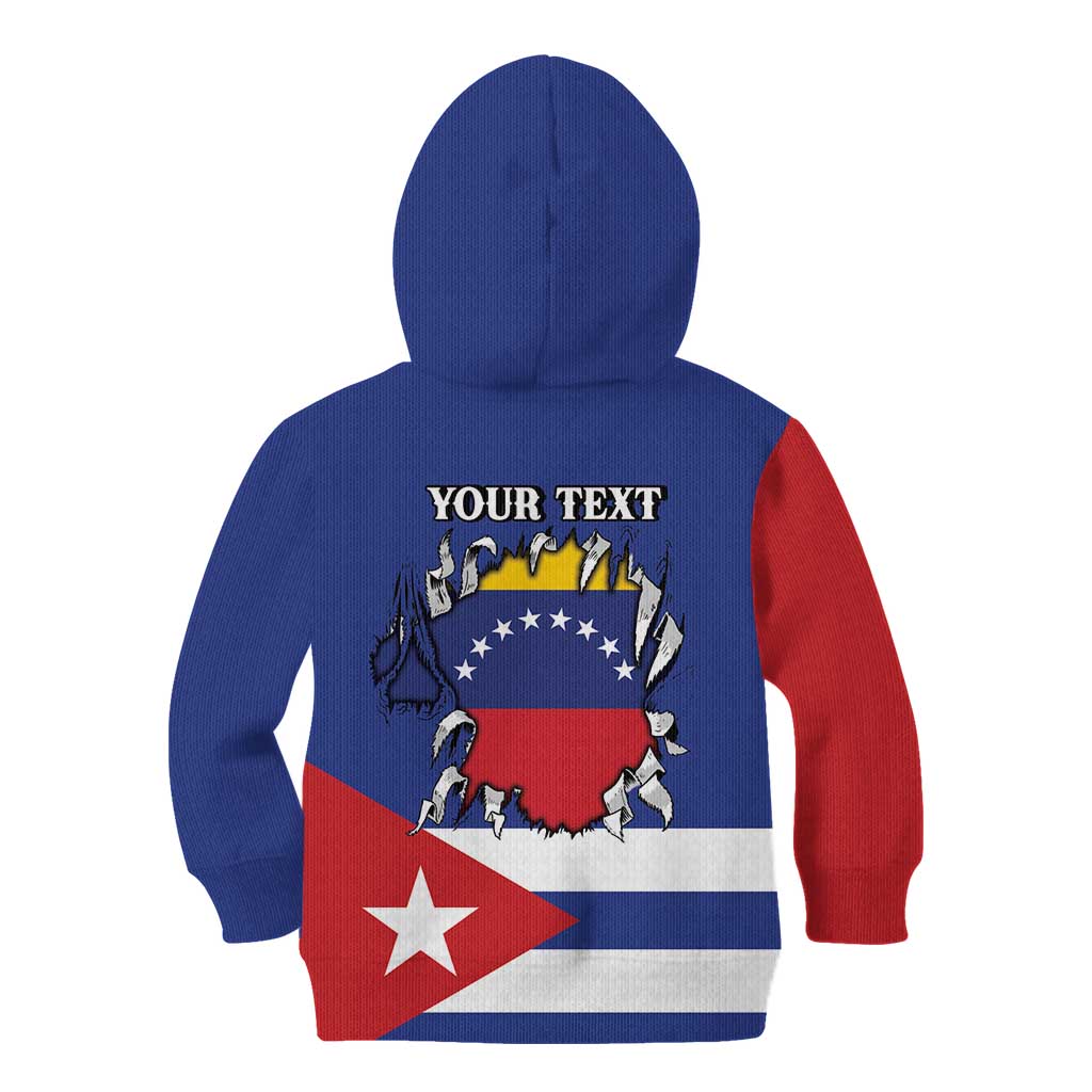 Personalized Cuba Venezuela Kid Hoodie Fuerza Y Esperanza - Wonder Print Shop