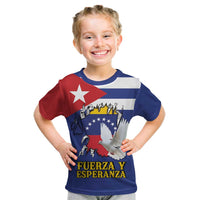 Personalized Cuba Venezuela Kid T Shirt Fuerza Y Esperanza - Wonder Print Shop