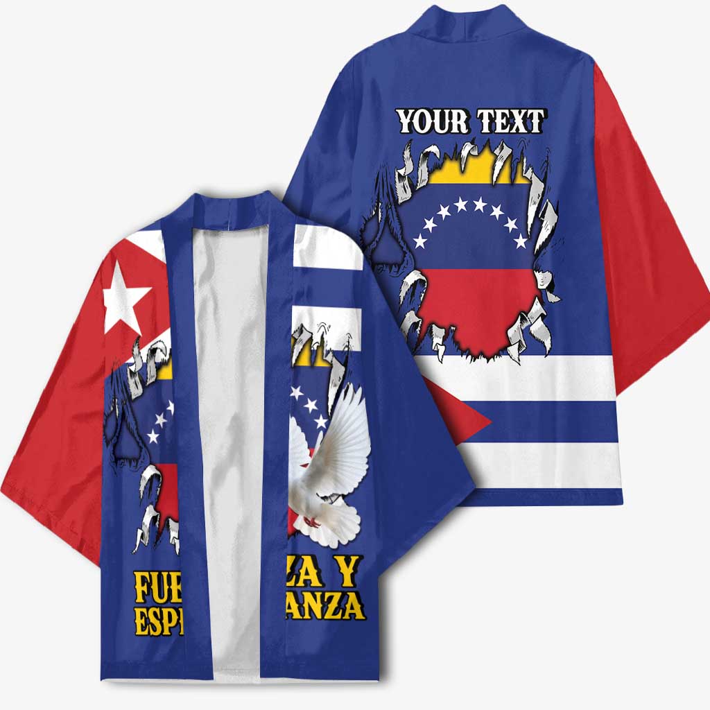 Personalized Cuba Venezuela Kimono Fuerza Y Esperanza - Wonder Print Shop
